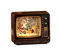 Christmas per tv Music Box With Falling Snow Light Ornament Christmas | PC Material, 3 Styles (Santa, Snowman, Elk), USB Or per battery Powered, Soothing Melodies, Calming Decor For Holidays