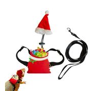Christmas Pet Costume - Adjustable Animals Dress Up, Bearded Dragon Hat Backpack Christmas Reptile Cosplay, For Stage Performance Party Festive Show Family Gathering