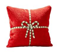 Christmas Pillow Cover - 17.71in Plush Holiday Cushion Case For Sofa