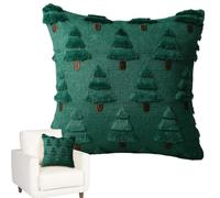 Christmas Pillowcase - 45x45cm Versatile Embroidered Christmas Tree Pillowcase - 3D Embroidery Cushion Covers - Quick Maintenance For Living Room Bedroom Sofa Chair Dorm Apartment Den Kid Room Yoga