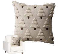 Christmas Pillowcase - 45x45cm Versatile Embroidered Christmas Tree Pillowcase - 3D Embroidery Cushion Covers - Quick Maintenance For Living Room Bedroom Sofa Chair Dorm Apartment Den Kid Room Yoga