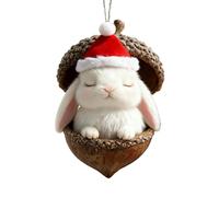 Christmas Pine Cone Animal Ornaments, Pine Cone Cute 2D Acrylic Holiday Supplies, Animal Christmas Pendants, for Holiday Birthday Party Thanksgiving Winter Vacation