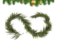 Christmas pine garland, artificial Christmas greenery garland made of PVC, dense fir garlnd for door, window & indoor-outdoor decoration, festive decorative garlnd for Christms & winter