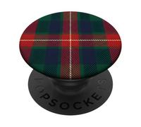 Christmas Plaid Phone Pro Rosso Verde Tartan Holiday Pattern PopSockets PopGrip Adesivo