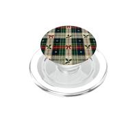 Christmas Plaid with Bows Pattern Classic Red and Green PopSockets PopGrip per MagSafe