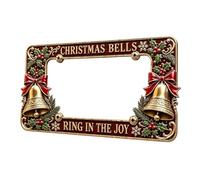 Christmas Plate Frame - 11.81x5.91 Inch Iron Auto Tag Holder | Holiday