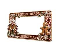 Christmas Plate Frame - 11.81x5.91 Inch Iron Auto Tag Holder | Holiday