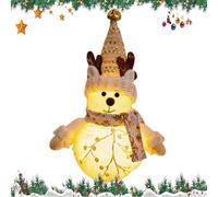 Christmas Plush Doll, Light Up Santa Snowman Elk Christmas Doll