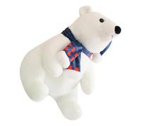 Christmas Polar Bear Plush Toy - Huggable Soft Stuffed Animal with Scarf | Cute Polar Bear Doll for Kids Girls Holiday, Home, Gift, Christmas, Bedroom, Living Room, Nursery, Sofa Bedside
