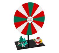 Christmas Prize Wheel, Spinner with Stand, Erasable Spin Board, Sturdy Party Game, Prizes Giveaway Tool for Christmas Events, Classrooms, or Trade Shows, 7.09x9.84x7.83 inches