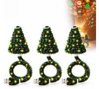Christmas Projector Light Plug and Play HD Christmas Projector (Green(3pc)) | USB Powered Christmas Night Light with 6+ Holiday Patterns, Flexible Tree Lamp for Bedroom, Ceiling, Desk & Holiday Decor