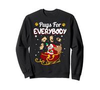 Christmas Pugs for Everybody Santa's Sleigh Pug Dog Lover Felpa