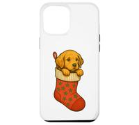 Christmas Puppy in Stocking Cute Holiday Dog Winter Custodia per iPhone 12 Pro Max