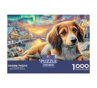 Christmas PuppyMasterful 1000-Piece Jigsaw Puzzles for Adults A Complete Set of Challenging Educational Puzzle Game Pieces - An Intellectually Stimulating Gift for Adult And Teenage Enthusiasts Age 1