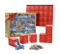 Christmas Puzzle, Countdown Toy, Festive Brain Teaser, Holiday Game, 24-Day Challenge, Kids Activity, Adult Fun, Vacation Entertainment, Home Decor Piece, with Seasonal Charm for Family Bonding