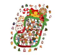 Christmas Puzzle, Wooden Jigsaw Game, Interactive Holiday Toy, Decorative | Includes wooden jigsaw puzzle, interactive holiday toy, safe handling, durable build, and versatile use for festive gathering