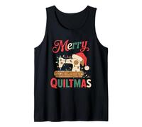Christmas Quilting Machine with Xmas Light Merry Quiltmas Canotta