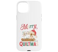 Christmas Quilting Machine with Xmas Light Merry Quiltmas Custodia per iPhone 15 Plus