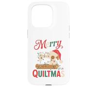Christmas Quilting Machine with Xmas Light Merry Quiltmas Custodia per iPhone 15 Pro