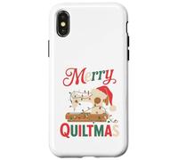 Christmas Quilting Machine with Xmas Light Merry Quiltmas Custodia per iPhone X/XS