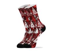 Christmas Red Tree Snowflake Calzini Da Lavoro Casual Calzini Da Equipaggio Leggero Calze Lunghe Per Compleanno Hike Natale 40Cm