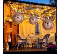 Christmas Reindeer Ball - Festive Tree Hanging | Christmas Decoration | Shiny Reindeer Pendant, Decoration, Sparkling Ball, Holiday Atmosphere, Home Decorationn