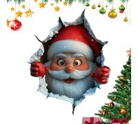 Christmas Removable Wall Decals, 25 x 24 x 0,1 cm Santa Claus Breaking Decoration - Long Lasting Creative Wall Sticker,for School Class Rooms Study Room Living Room Dormitory Apartment Office Home