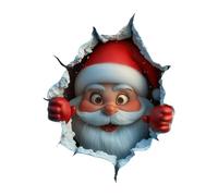 Christmas Removable Wall Decals, Santa Claus Breaking Decoration, Holiday Wall Stickers for Schools, Classrooms Study Rooms Living Rooms Dormitories Apartments Offices and Home Seasonal Decoration