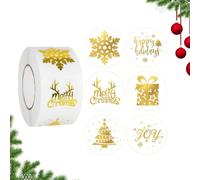 Christmas Reward Stickers, Winter Tree & Snowflake Labels, Thin Self-adhesive Sticker Roll 500 Count, Smooth Peel Holiday Decals For Crafts & Prizes, Festive Sticker Set With Usage For Classroom Kids