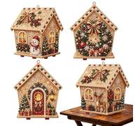 Christmas Rhinestone Art Kits - Cute DIY 5D Crystal House Craft Set