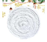 Christmas Ribbon Trim - 5ft Fabric Roll | Plush Winding Strip For Tree, Wreaths, Stairs | Ideal Party Planners, Designers | Perfect For Window Backdrops, Ponchos, Boots, Table Décor