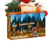 Christmas Rock Advent - 24 giorni 2025 Natural - Rock Collection Holiday Countdown | per compleanno ragazzi ragazze amanti della natura esploratori viaggiatori scaffale armadio desktop