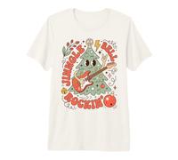 Christmas Rock Jingle Bell Guitar Holiday Humor Maglietta Premium