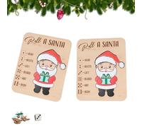 Christmas Roll-a-Reindeer Puzzle Game, Rolls The Dice, Place The Reindeer Pieces According To Number You Roll - Xmas Wood Puzzle Board Game, Interactive Xmas Puzzles Gift Idea (B*2)