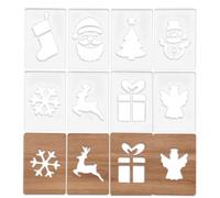 Christmas Router Templates - Stencil di Natale | Acrylic Sculpting Template Set | Festive Theme Woodworking Stencils | Router Template Set for Sewing Crafts for Women Boys Girls Youth Teens