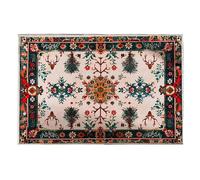 Christmas Rug, Machine Washable Christmas Rug, Non Slip Backing Living Room Area Rug, Christmas Design Carpet for Hallway Rugs, Seasonal Gathering Ornaments Home for Holiday Decor