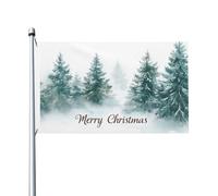 Christmas Rustic Style Nature Woods Bandiere Resistente Alle Intemperie Bandiera Durevole Bandiera Da Giardino Per Casa Decorazione Esterno Balcone 90X150Cm