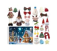 Christmas s, Festive Plush Doll Countdown Set, 24-Day Holiday Calendar, Perfect for Kids Adults Desktop Centerpiece and Mantel Fireplace Seasonal Tree Home Decor, 28 x 20 cm Multicolor