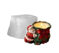 Christmas Santa Candle Mold 3D Resin Jewelry Box Storage Vase Mold