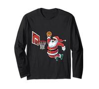 Christmas Santa Claus Dunking canestro da Basket Uomini Ragazzi Bambini Maglia a Manica