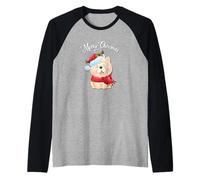 Christmas Santa Hat Chowmas Chow Chow Maglia con Maniche Raglan