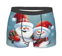 Christmas Santa Snowman Biancheria Intima Senza Tag Intimo Boxers Leggeri Boxer Slips da Uomo S