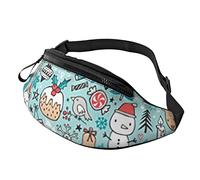 Christmas Santa Snowman da vita casual con cinturino regolabile per borsa a tracolla sportiva a tracolla