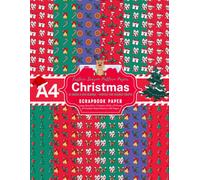 Christmas Scrapbook Paper Collection 8.5 x 11: 24 Sheets of Double-Sided Green and Red Holiday Designs | Reindeer, Santa, Candy Canes, Holly, and More ... Journals, Photo Albums, and Gift Wrapping