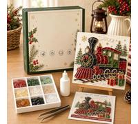 Christmas Sea Glass Art Kit,DIY Mosaic Art Kit for Beginner & Adults(B)