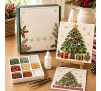 Christmas Sea Glass Art Kit,DIY Mosaic Art Kit for Beginner & Adults(E)