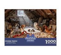 Christmas Secret in The Attic Puzzle in Legno Impermeabile Puzzles Da 1000 Pezzi Per Adulti Impossibili Giochi Educativi