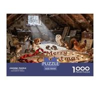Christmas Secret in The Attic Puzzle in Legno Impermeabile Puzzles Da 1000 Pezzi Regali Per Adulti Divertenti Per Decorazioni Domestiche