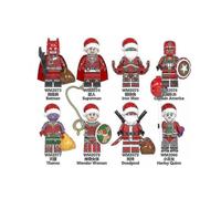 Christmas Series 8 Children Assembled Building Block Toy Iron Man Set