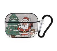 Christmas Sheep AirPods Pro 2, custodia protettiva rigida antiurto, per donne e uomini, compatibile con custodia Airpod Pro di 2a/1a generazione con portachiavi, nero
